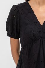 JENSON V NECK TIERED EYELET MAXI DRESS