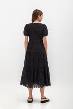 JENSON V NECK TIERED EYELET MAXI DRESS
