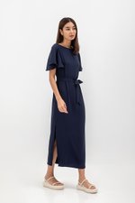 GLORIA FLUTTER SLEEVE MAXI DRESS W SASH