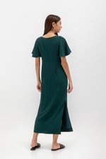 GLORIA FLUTTER SLEEVE MAXI DRESS W SASH