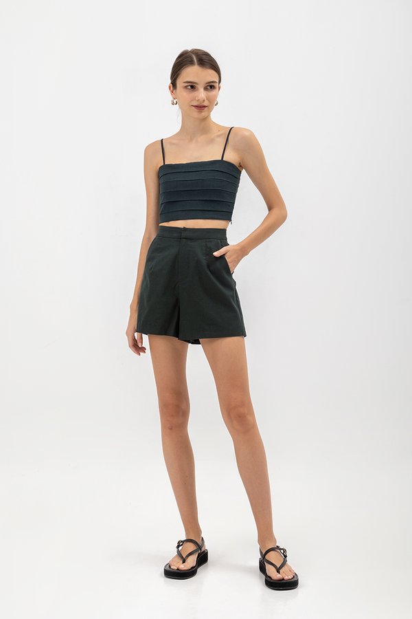 JULIET PLEATED CAMISOLE CROP TOP