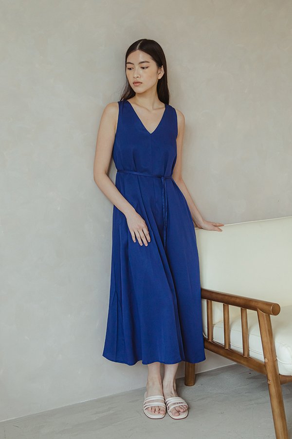 NIKKY BACK PLEAT MIDI DRESS W SASH NIKKY BACK PLEAT MIDI DRESS W SASH
