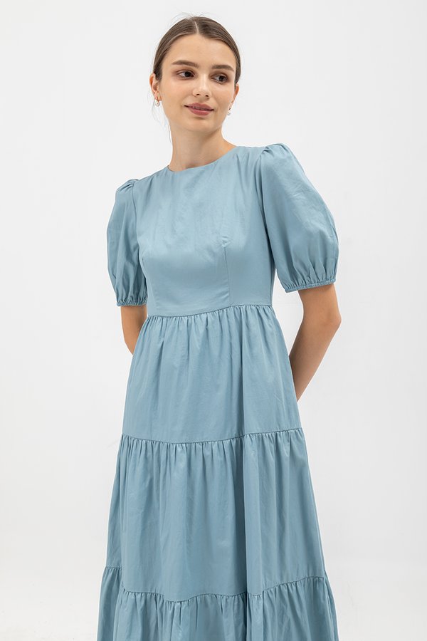 EMERSON TIERED PUFF SLEEVE MAXI DRESS