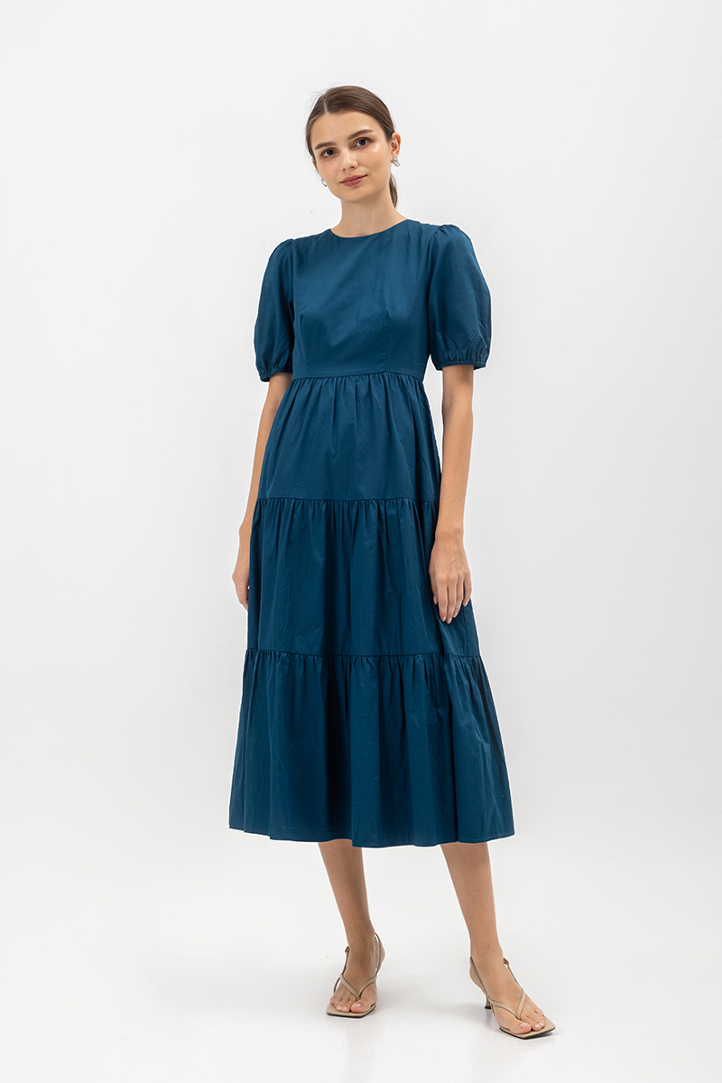 EMERSON TIERED PUFF SLEEVE MAXI DRESS