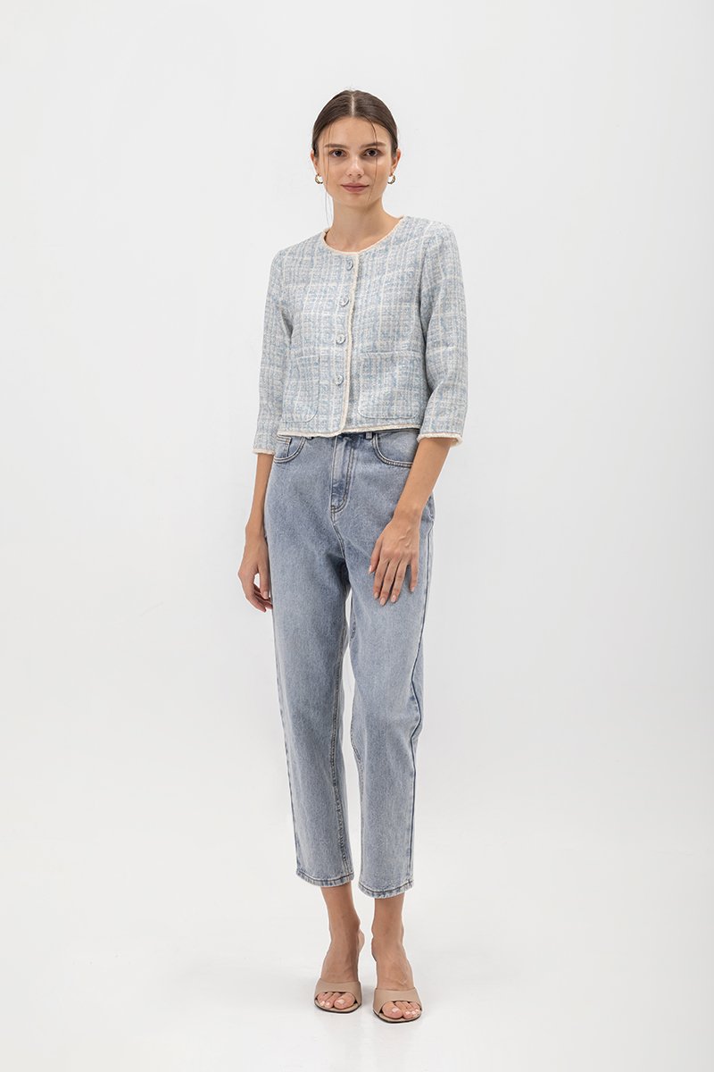 KIERAN PRINTED TWEED BLAZER