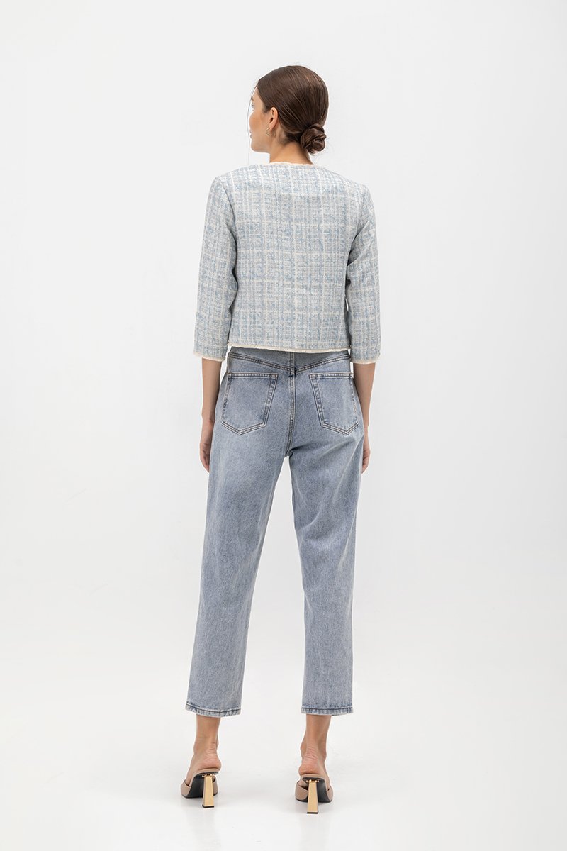 KIERAN PRINTED TWEED BLAZER