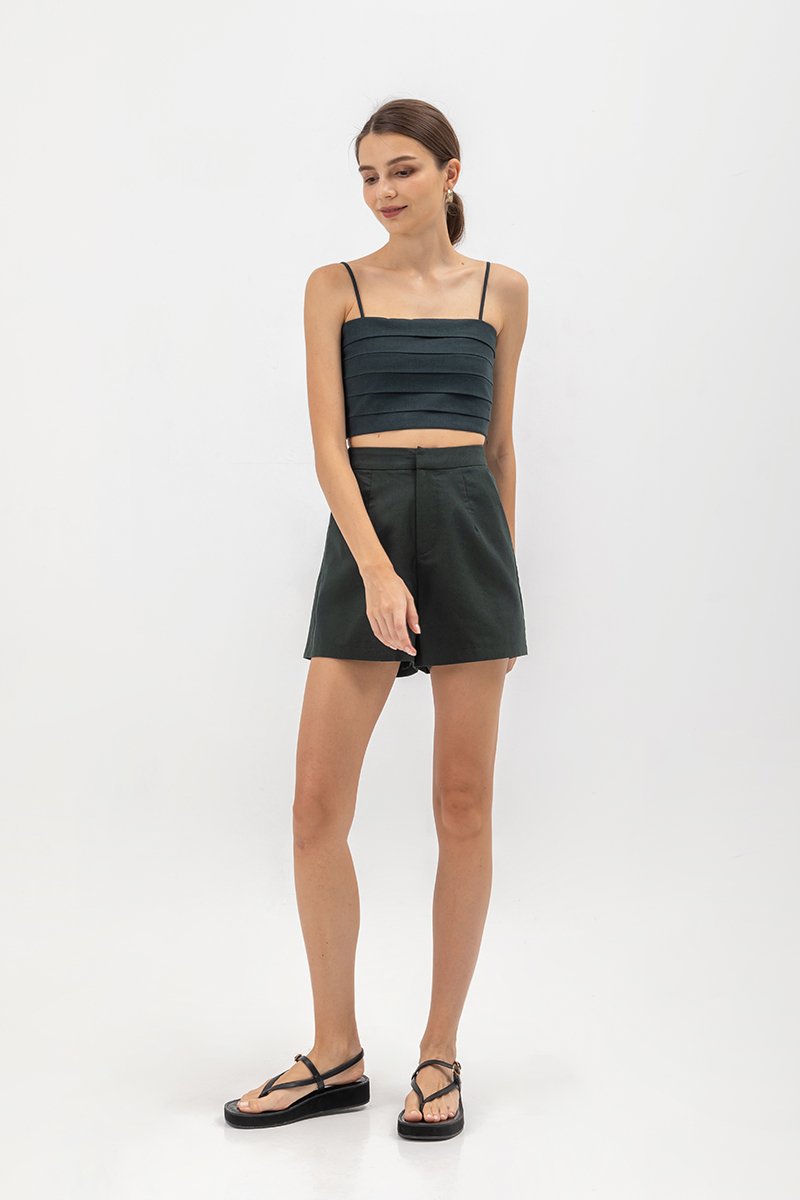 CLOVER LINEN HIGH WAIST SHORTS