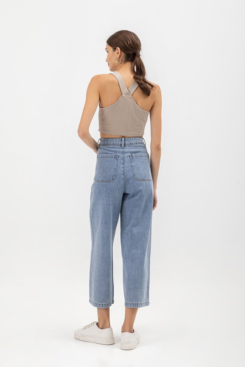 NINA V BACK JERSEY CROP TOP