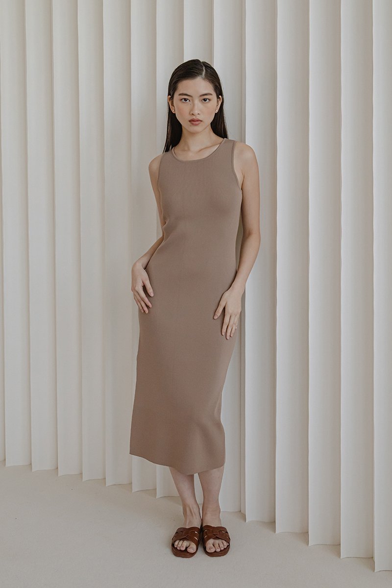 GENEVIE KNIT MIDI DRESS