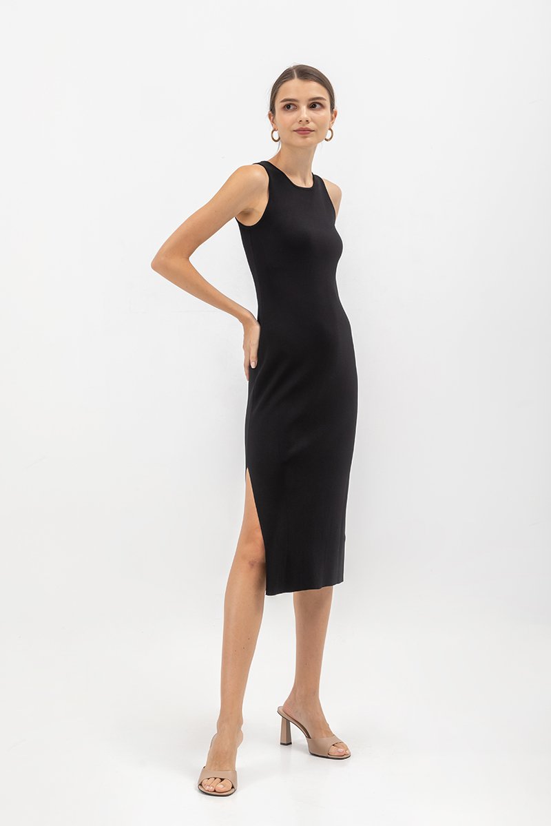 GENEVIE KNIT MIDI DRESS