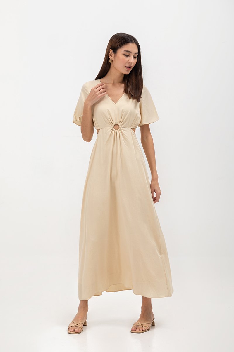 KIRAA TENCEL CUT OUT MAXI DRESS