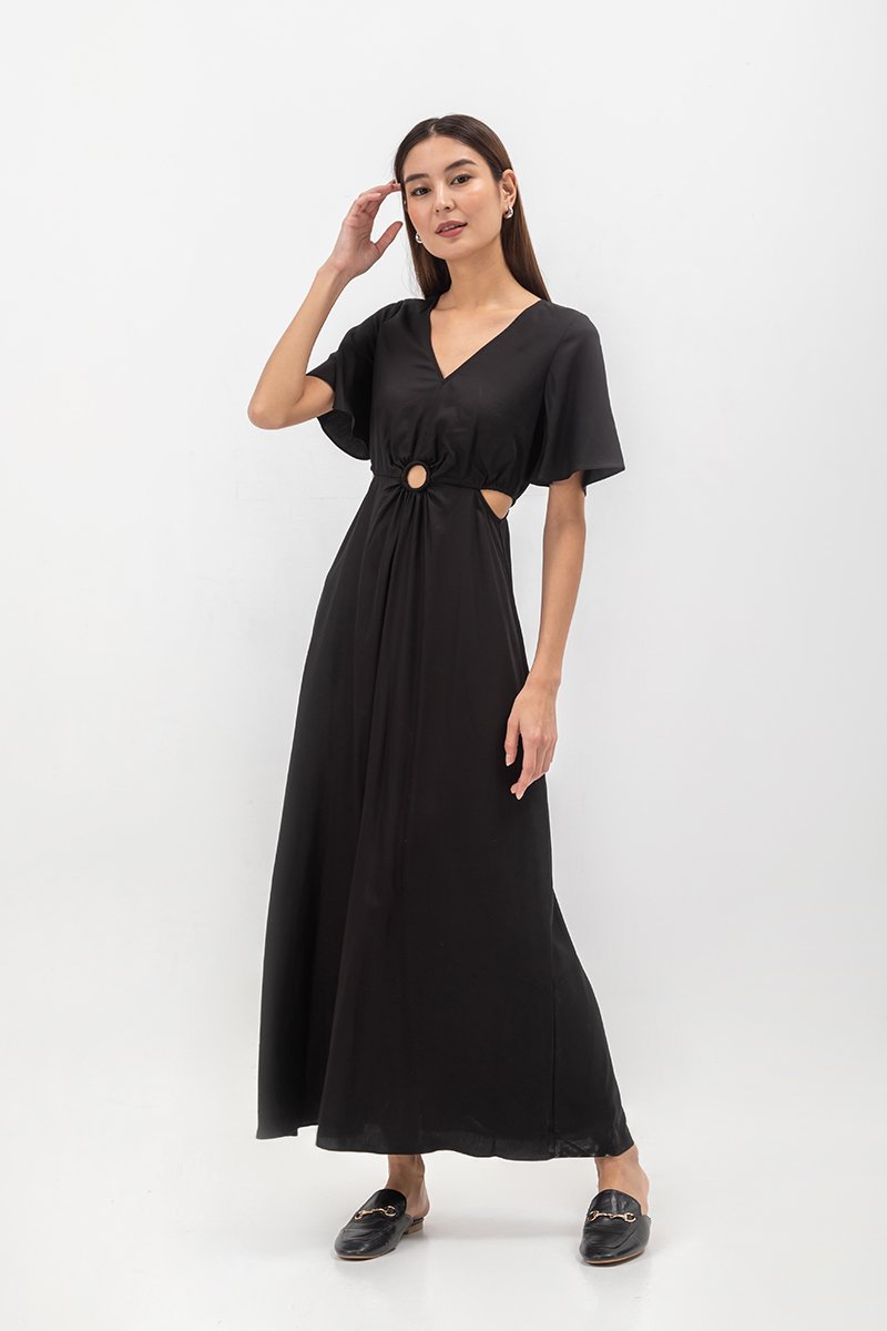 KIRAA TENCEL CUT OUT MAXI DRESS