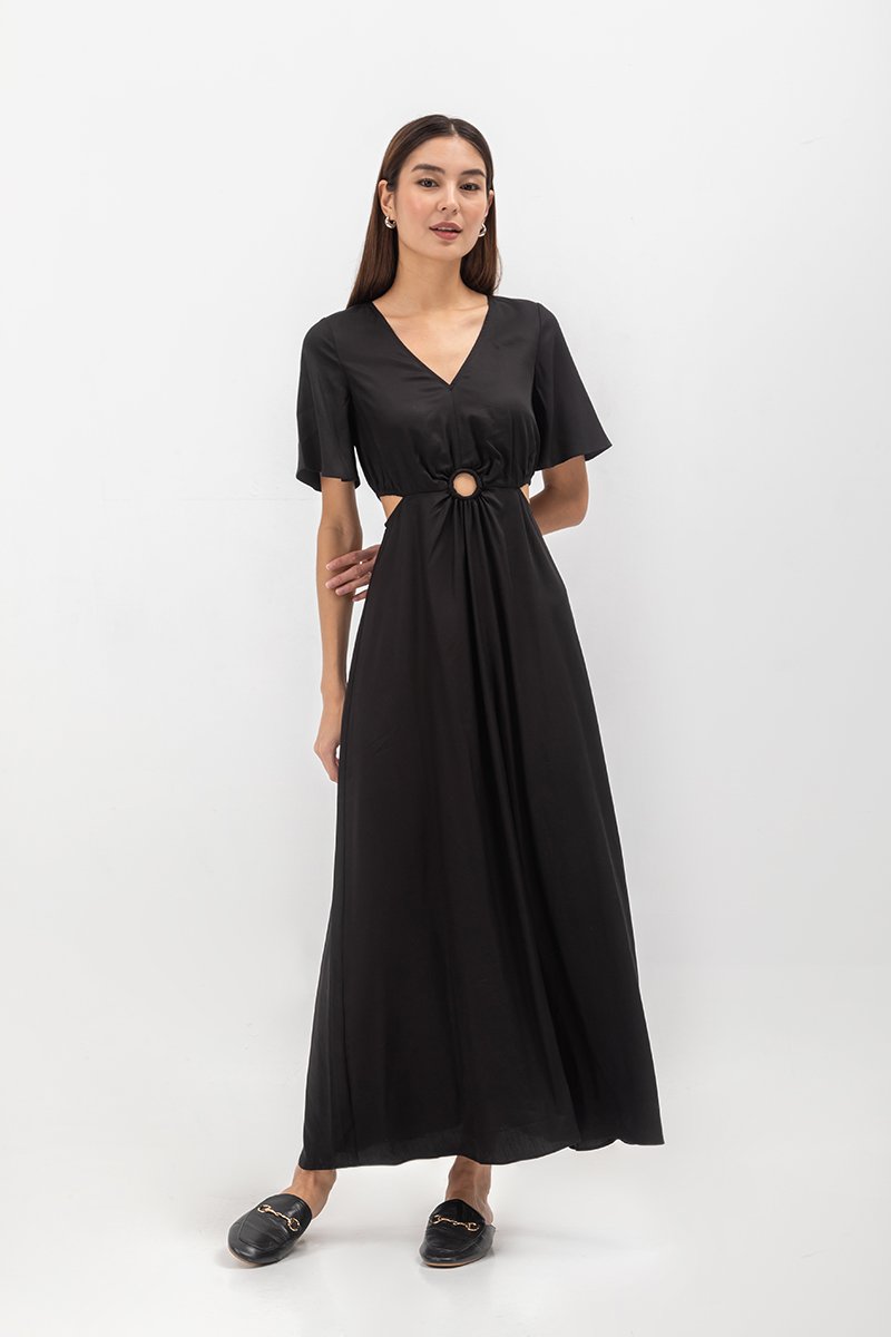 KIRAA TENCEL CUT OUT MAXI DRESS