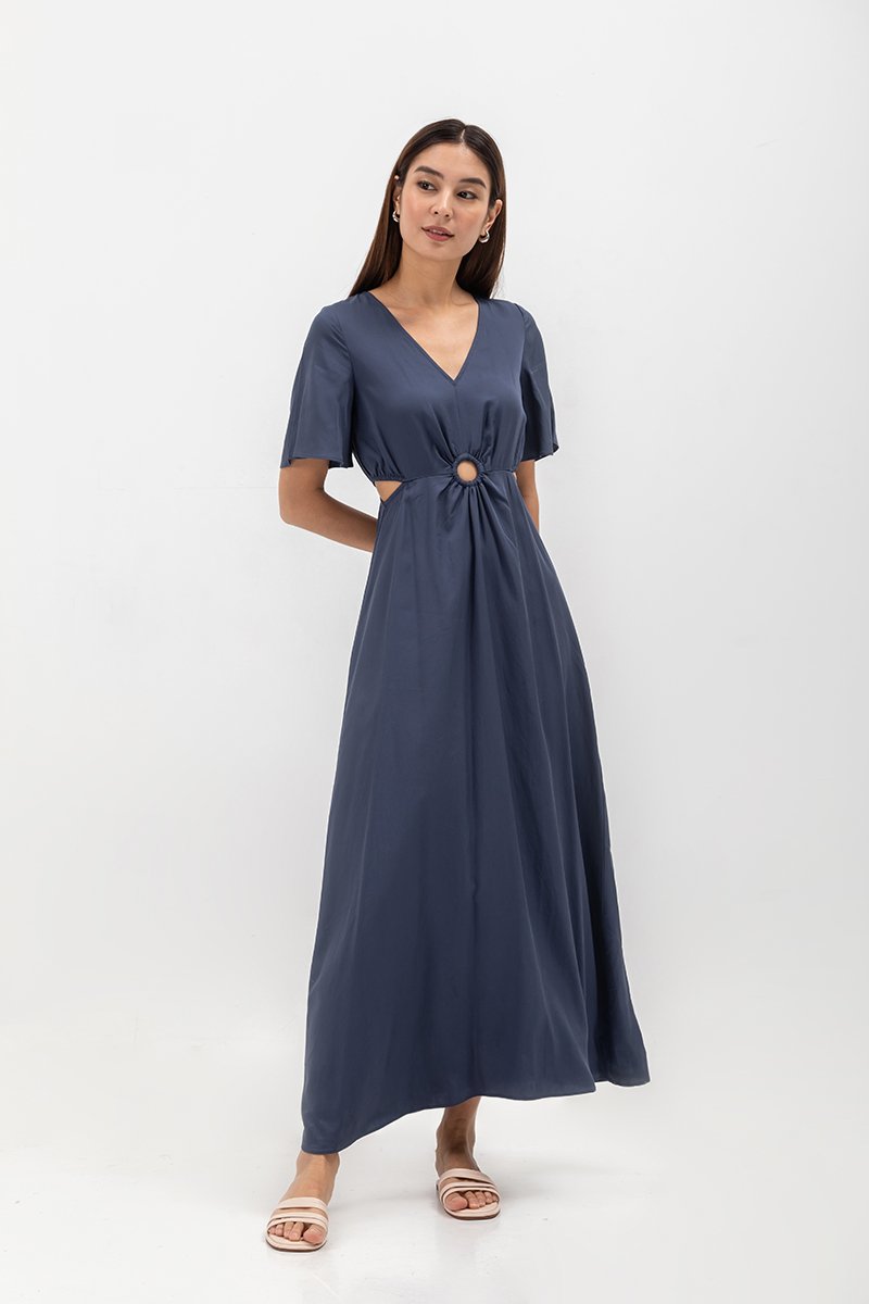 KIRAA TENCEL CUT OUT MAXI DRESS