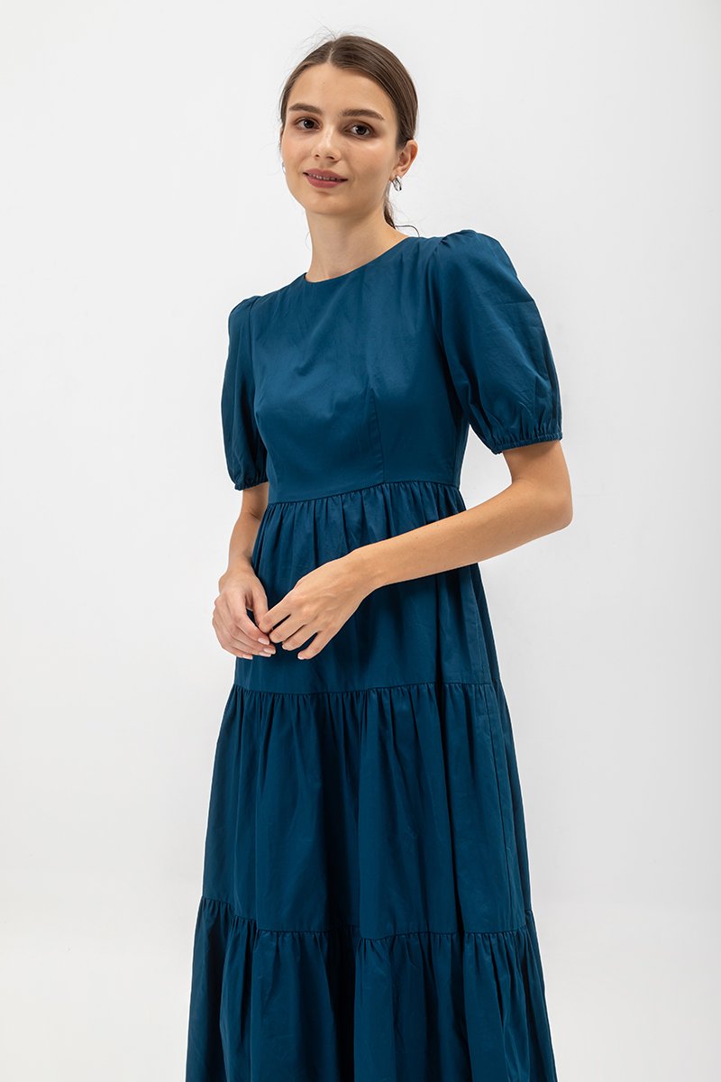 EMERSON TIERED PUFF SLEEVE MAXI DRESS