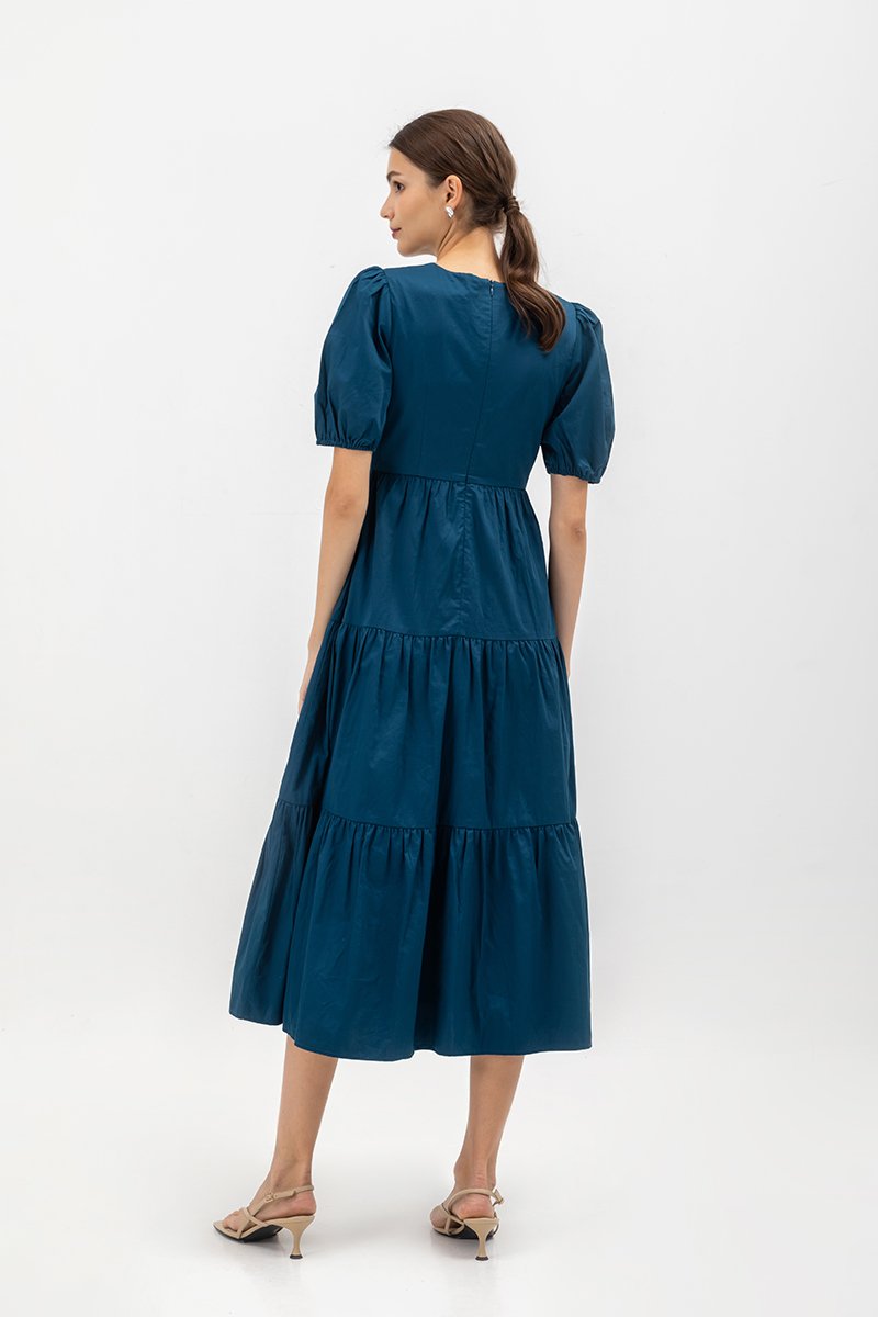 EMERSON TIERED PUFF SLEEVE MAXI DRESS