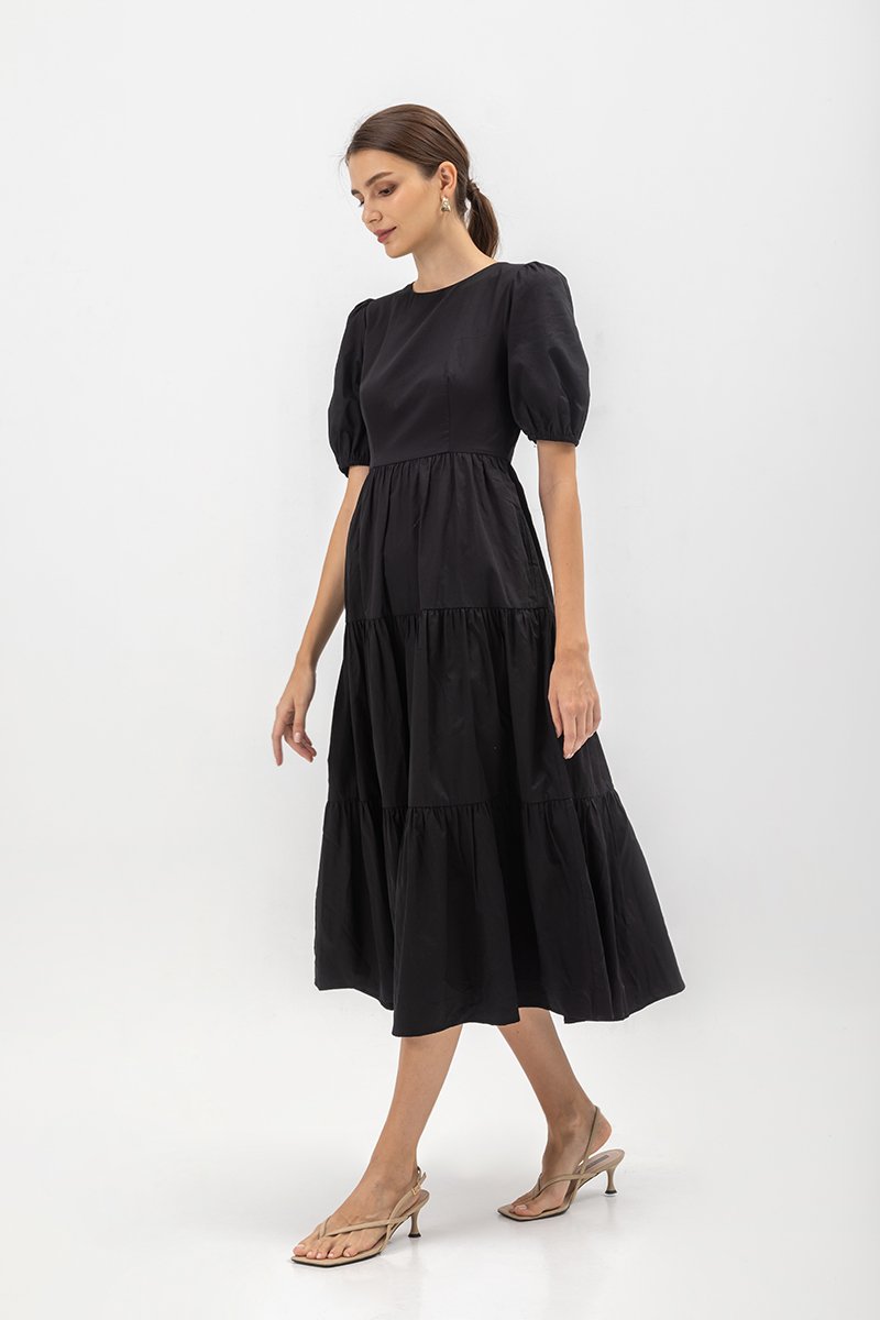 EMERSON TIERED PUFF SLEEVE MAXI DRESS