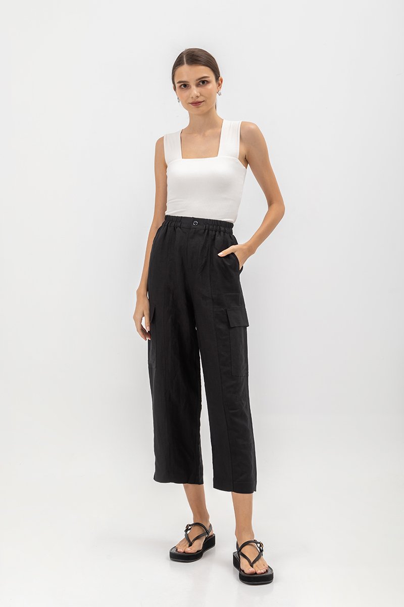 NIVA LINEN CARGO PANTS