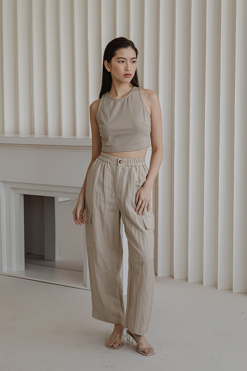 NIVA LINEN CARGO PANTS