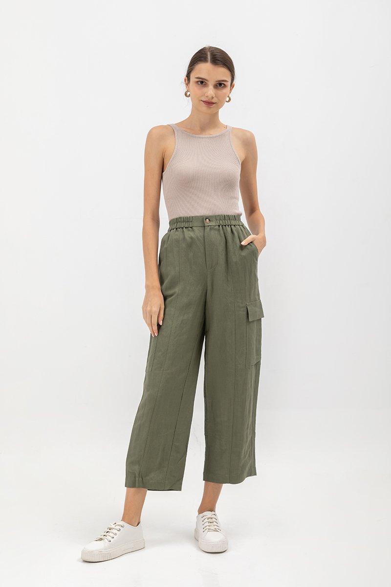 NIVA LINEN CARGO PANTS