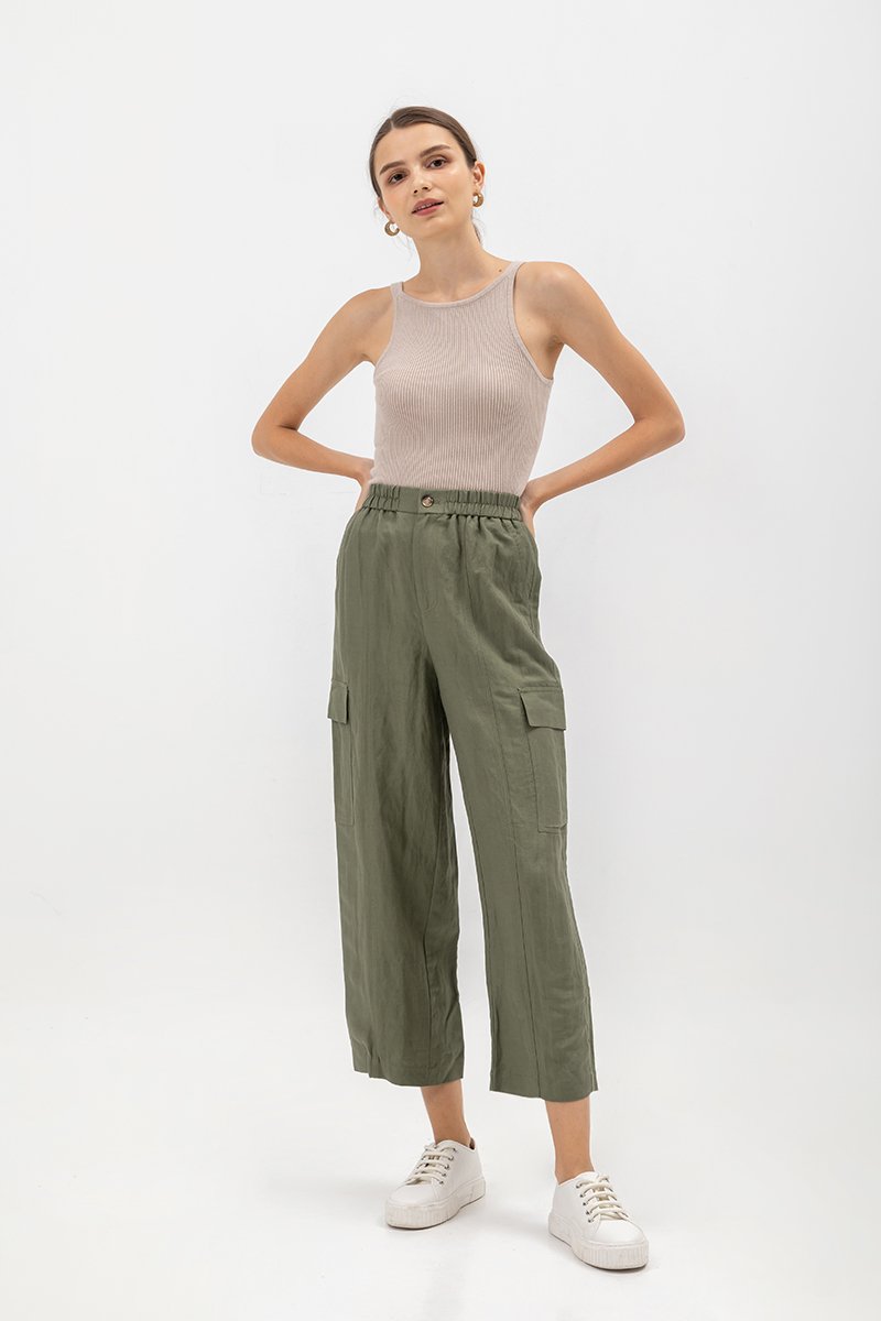 NIVA LINEN CARGO PANTS