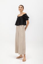 IRENE PUFF SLEEVE SMOCKED BABYDOLL TOP IRENE PUFF SLEEVE SMOCKED BABYDOLL TOP