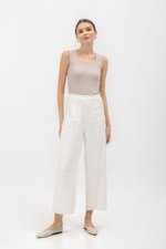 ROSALIA LINEN PATCH POCKET PANTS