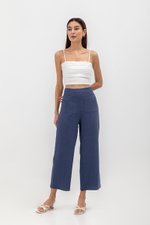 ROSALIA LINEN PATCH POCKET PANTS
