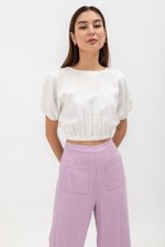 ROSALIA LINEN PATCH POCKET PANTS