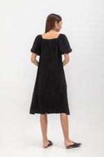 KRISTA BUTTONDOWN LINEN MIDI DRESS