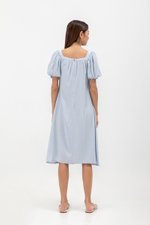 KRISTA BUTTONDOWN LINEN MIDI DRESS