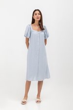 KRISTA BUTTONDOWN LINEN MIDI DRESS