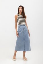 DEVIKA DENIM MIDI SKIRT DEVIKA DENIM MIDI SKIRT