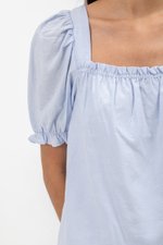 AEYA PUFF SLEEVE SQUARENECK COTTON TOP