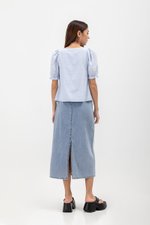 AEYA PUFF SLEEVE SQUARENECK COTTON TOP