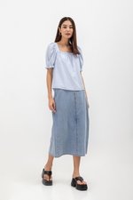 AEYA PUFF SLEEVE SQUARENECK COTTON TOP