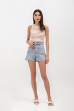 OLIVER PATCH POCKET DENIM SHORTS