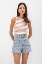 OLIVER PATCH POCKET DENIM SHORTS