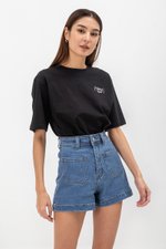 OLIVER PATCH POCKET DENIM SHORTS