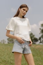 ILA RAGLAN PUFF SLEEVE TOP