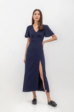 ISHA FLUTTER SLEEVE MAXI DRESS W SLIT ISHA FLUTTER SLEEVE MAXI DRESS W SLIT