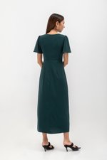 ISHA FLUTTER SLEEVE MAXI DRESS W SLIT ISHA FLUTTER SLEEVE MAXI DRESS W SLIT