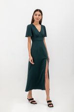 ISHA FLUTTER SLEEVE MAXI DRESS W SLIT ISHA FLUTTER SLEEVE MAXI DRESS W SLIT