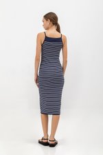 LOLA STRIPE KNIT MIDI DRESS