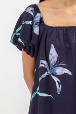FENELLA FLORAL PRINT PUFF SLEEVE MIDI DRESS FENELLA FLORAL PRINT PUFF SLEEVE MIDI DRESS