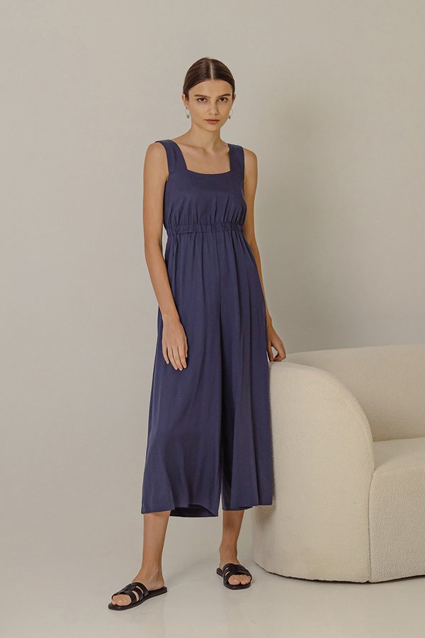 TYRA TENCEL ELASTIC WAISTBAND JUMPSUIT  TYRA TENCEL ELASTIC WAISTBAND JUMPSUIT