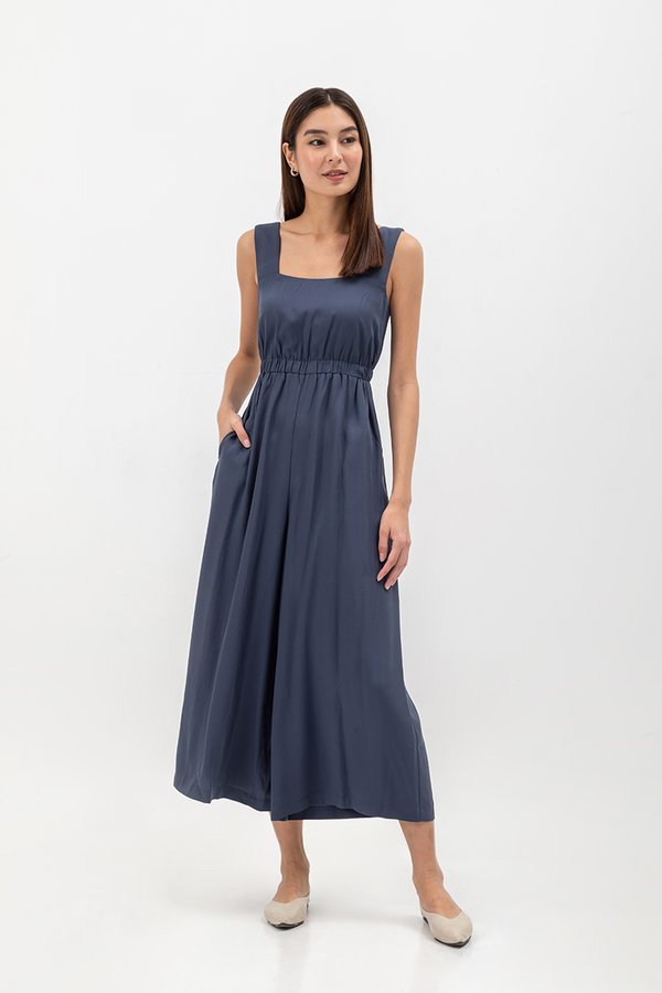 TYRA TENCEL ELASTIC WAISTBAND JUMPSUIT  TYRA TENCEL ELASTIC WAISTBAND JUMPSUIT