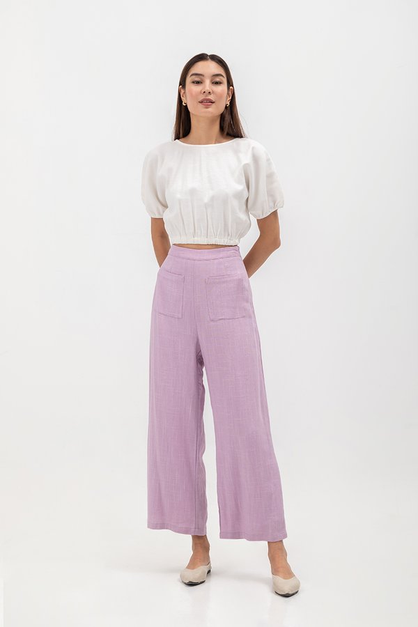 ROSALIA LINEN PATCH POCKET PANTS ROSALIA LINEN PATCH POCKET PANTS