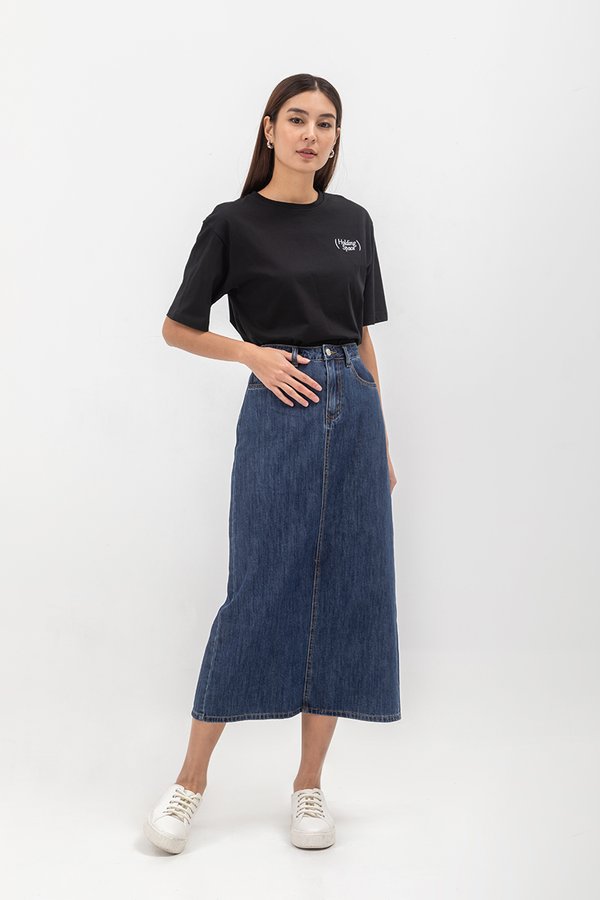 DEVIKA DENIM MIDI SKIRT
