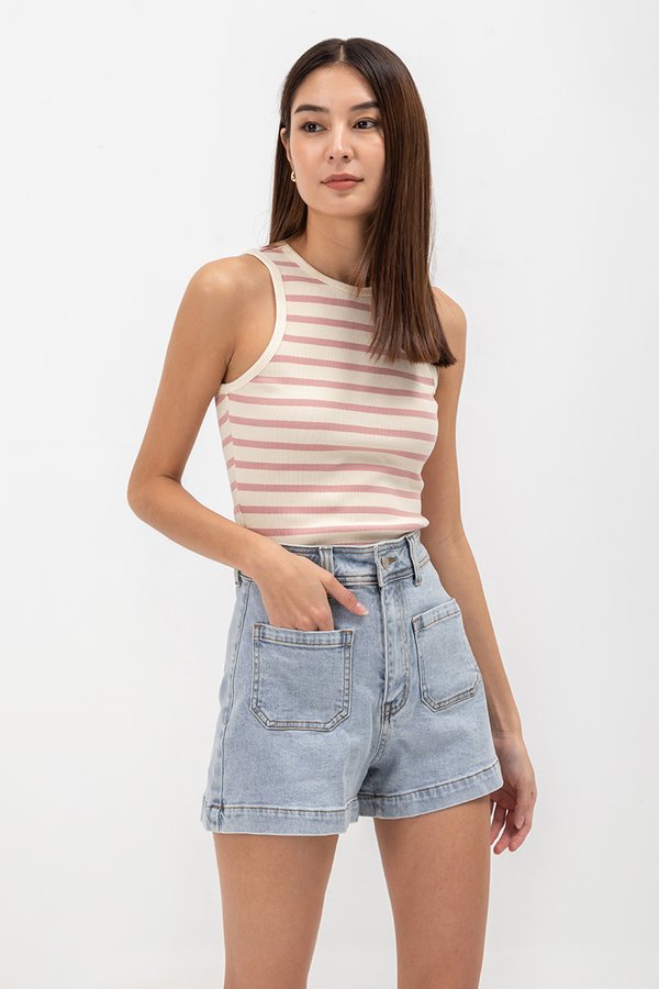 OLIVER PATCH POCKET DENIM SHORTS